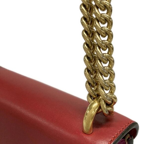 Auth GUCCI Padlock GG Small 409487 Beige Red Multi PVC Leather Shoulder Bag - Picture 8 of 16